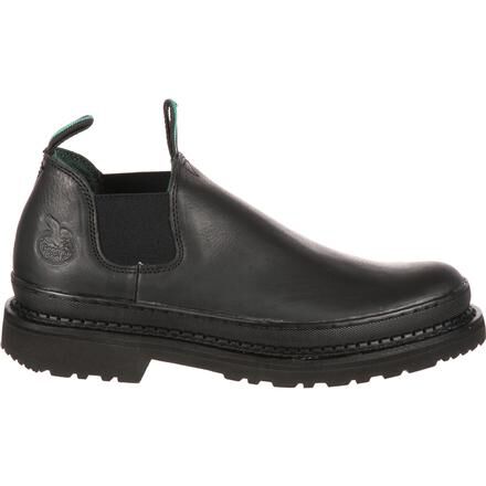 Georgia Giant Men s Black Leather Slip On Romeo Work Shoes