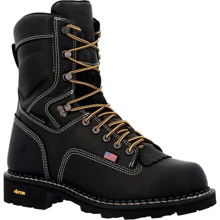 Men's soft toe logger boots cheap
