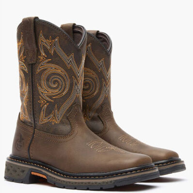 Georgia Boot Carbo-Tec LT Little Kids Brown Pull on Boot, , large