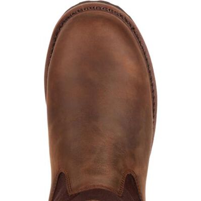 Georgia Boot Hammer Waterproof Internal Met-Guard Steel Toe Pull-On Work Boot, , large