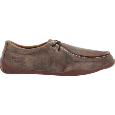 Georgia Boot Cedar Falls Distressed Brown Low Wallabe Shoe GB00561