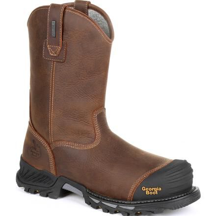 Pull on work deals boots composite toe
