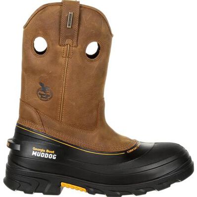 Georgia Boot Muddog Composite Toe Waterproof Work Wellington, , large