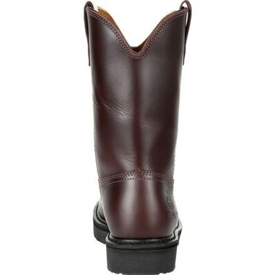 Georgia Boot Dark Brown Wedge Pull-On Work Boot, , large