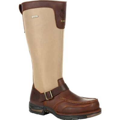 men's leather snake boots