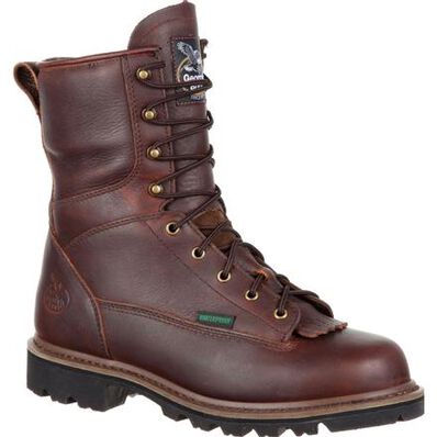 work boots with lace guard
