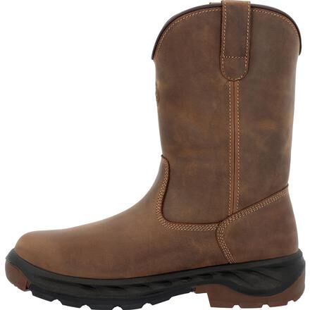 8 inch pull on work boots cheap