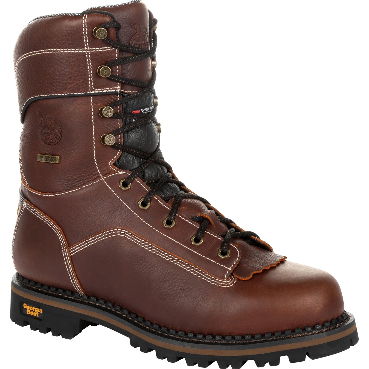 men's georgia comfort core composite toe waterproof logger work boots