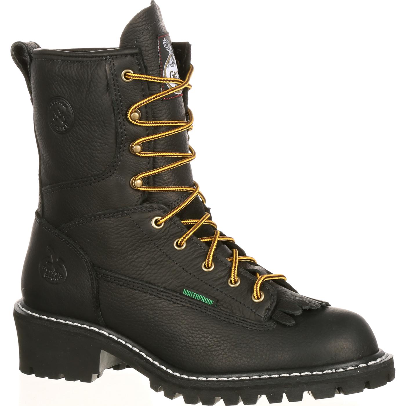 Georgia Boot Men s 8 inch Waterproof Black Logger Boot G8170 BEST LOGGER BOOT
