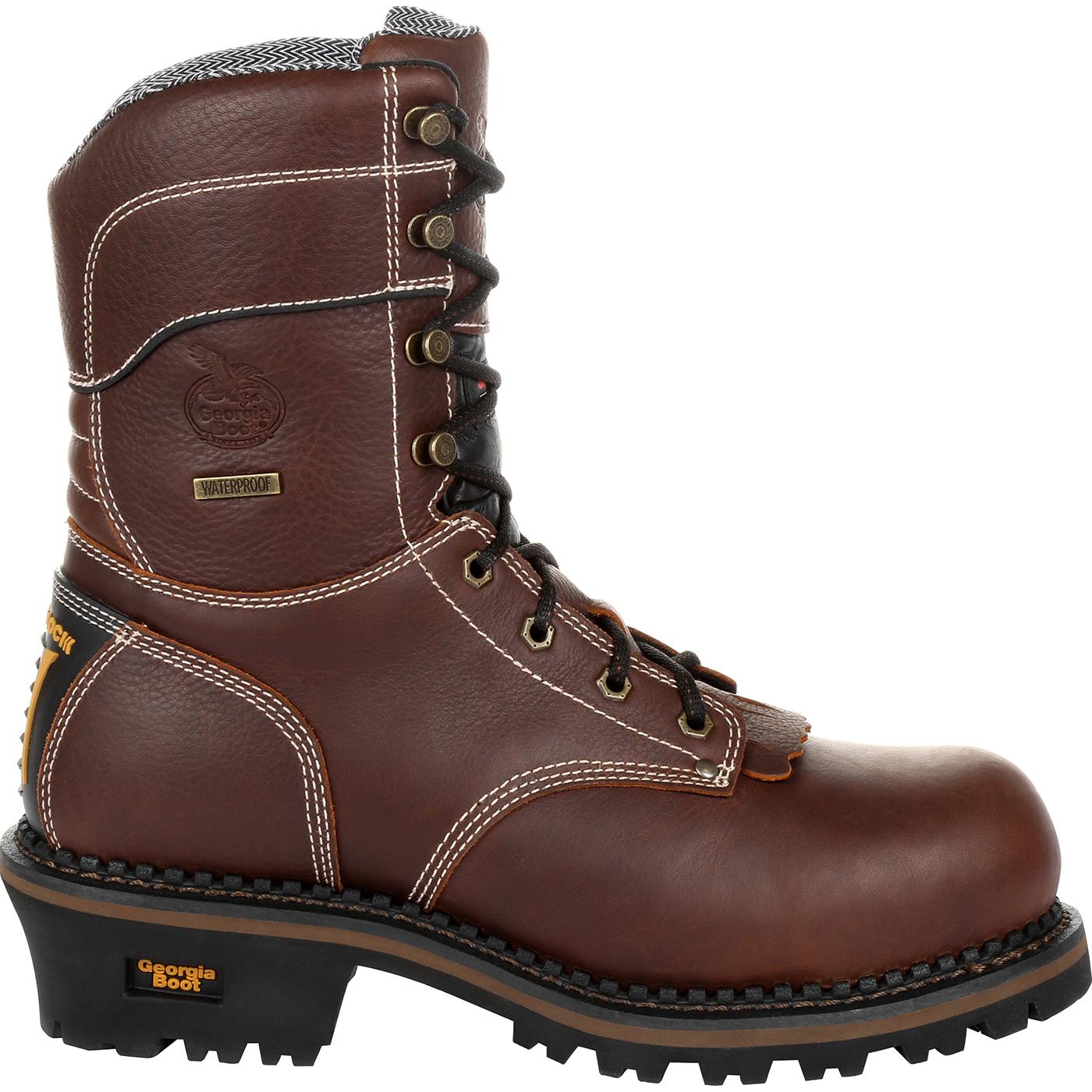 georgia boot amp lt logger low heel waterproof work boot