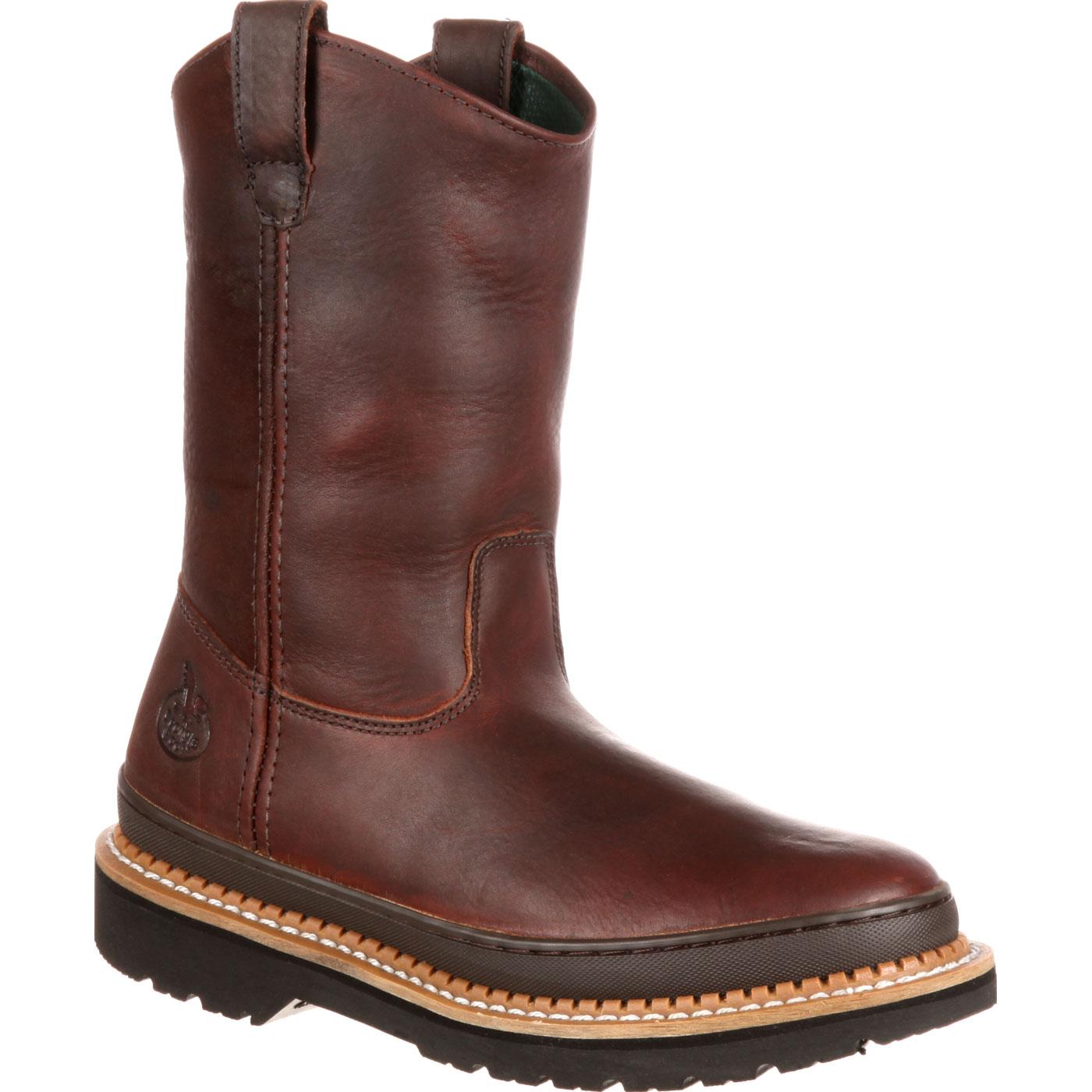 size 15 pull on work boots