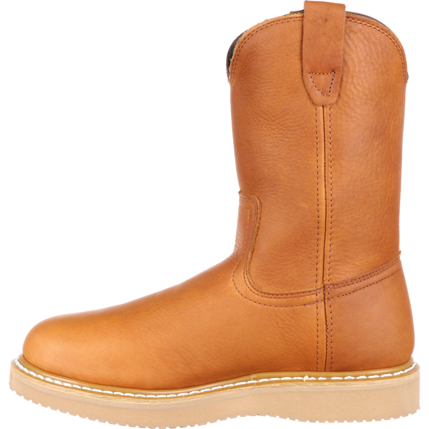 pull on wedge work boots