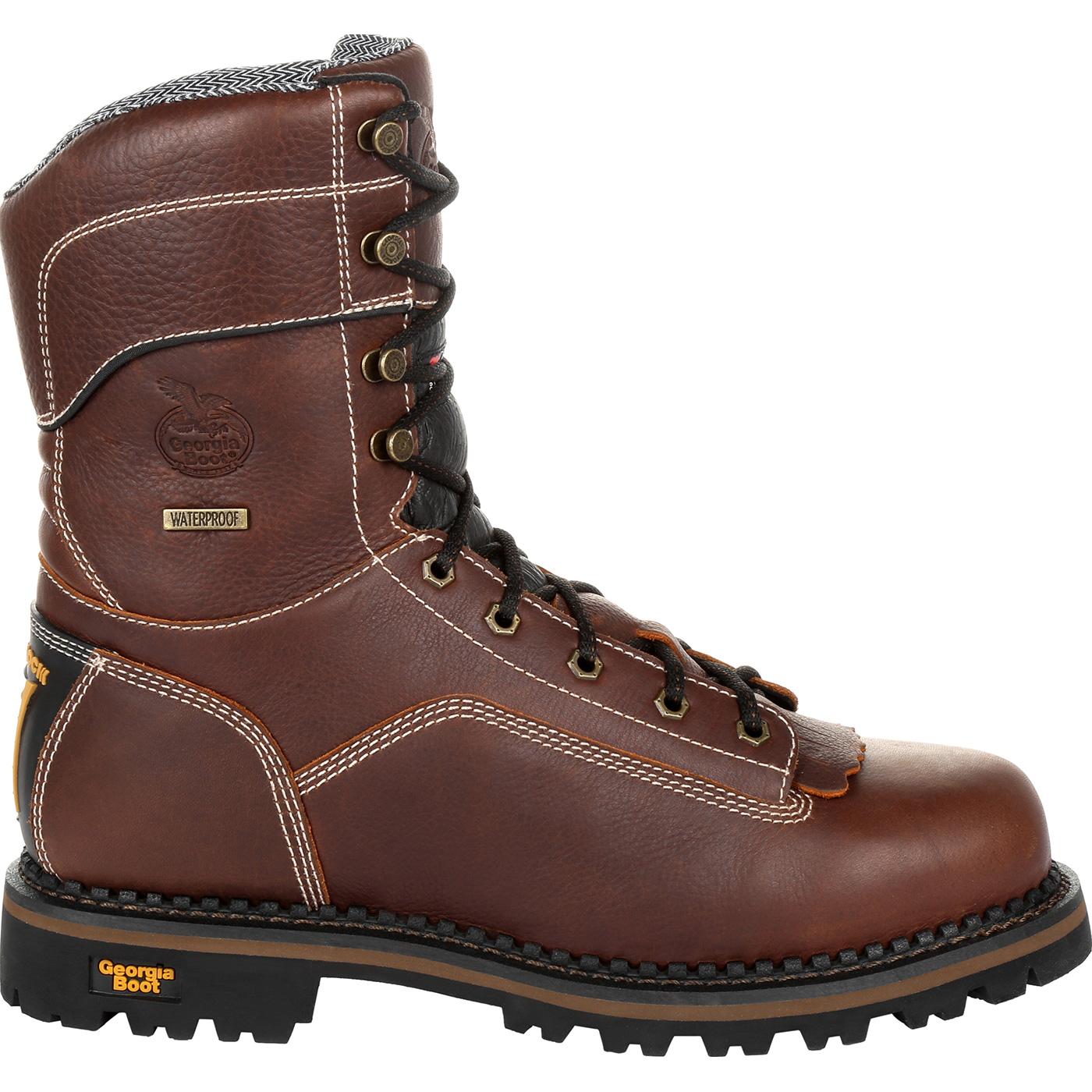 georgia boot amp lt logger low heel waterproof work boot