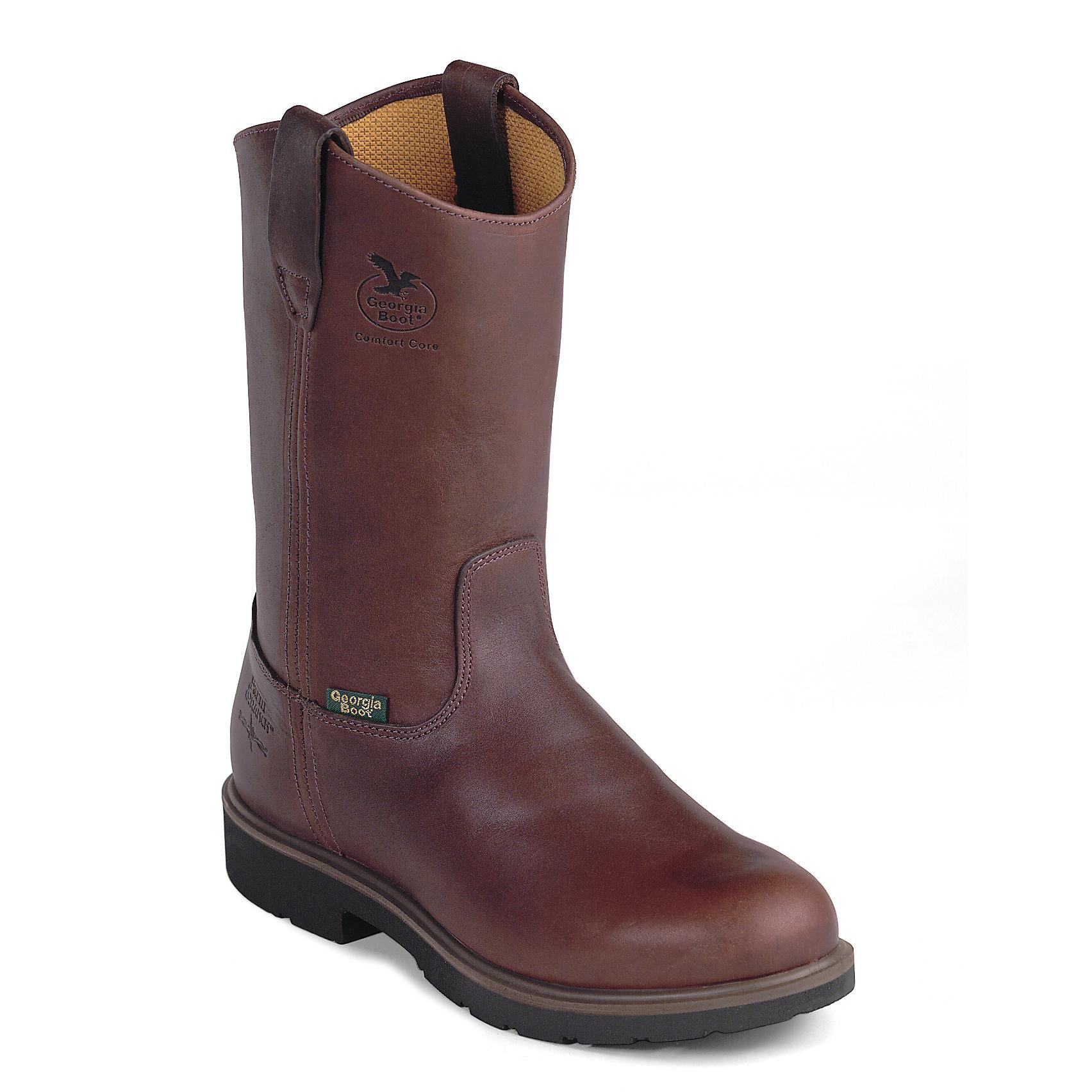 Georgia Farm & Ranch: Men's 11” Leather Pull-On Wellington Work Boot ...