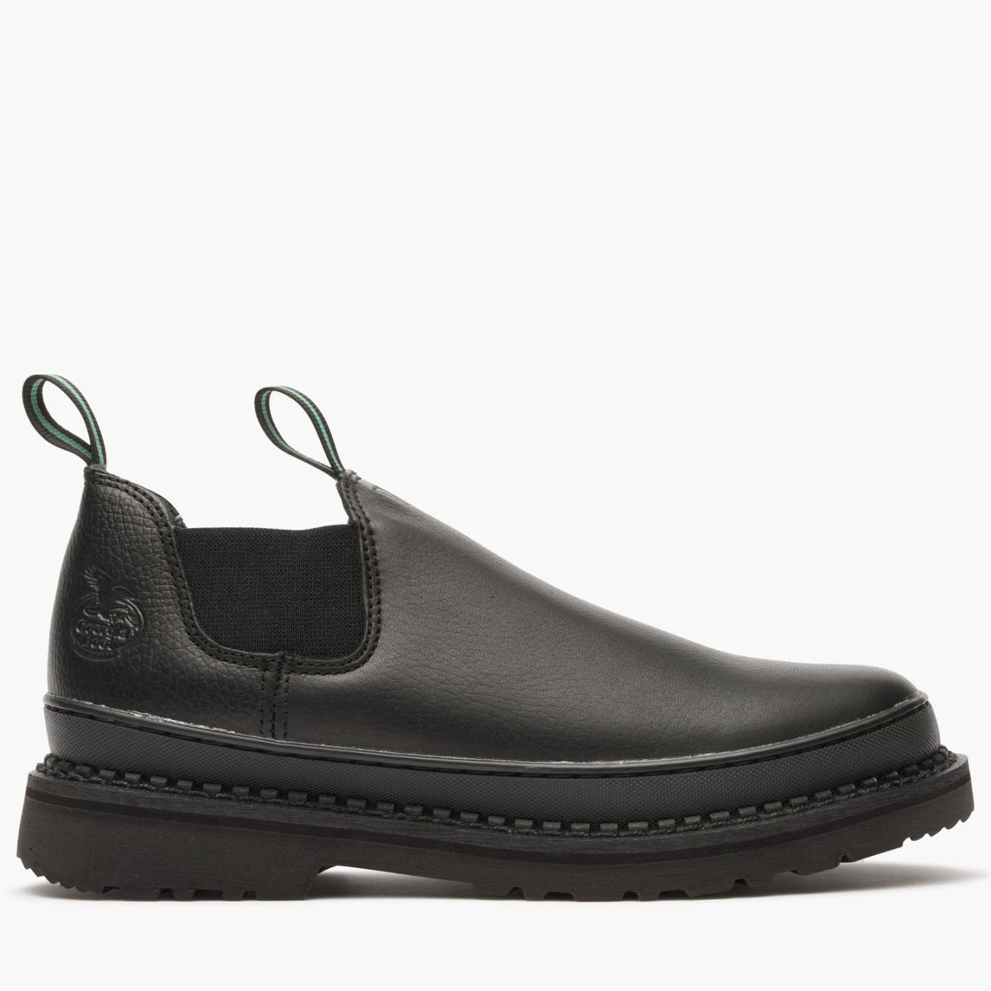 men's black leather slip on shoes