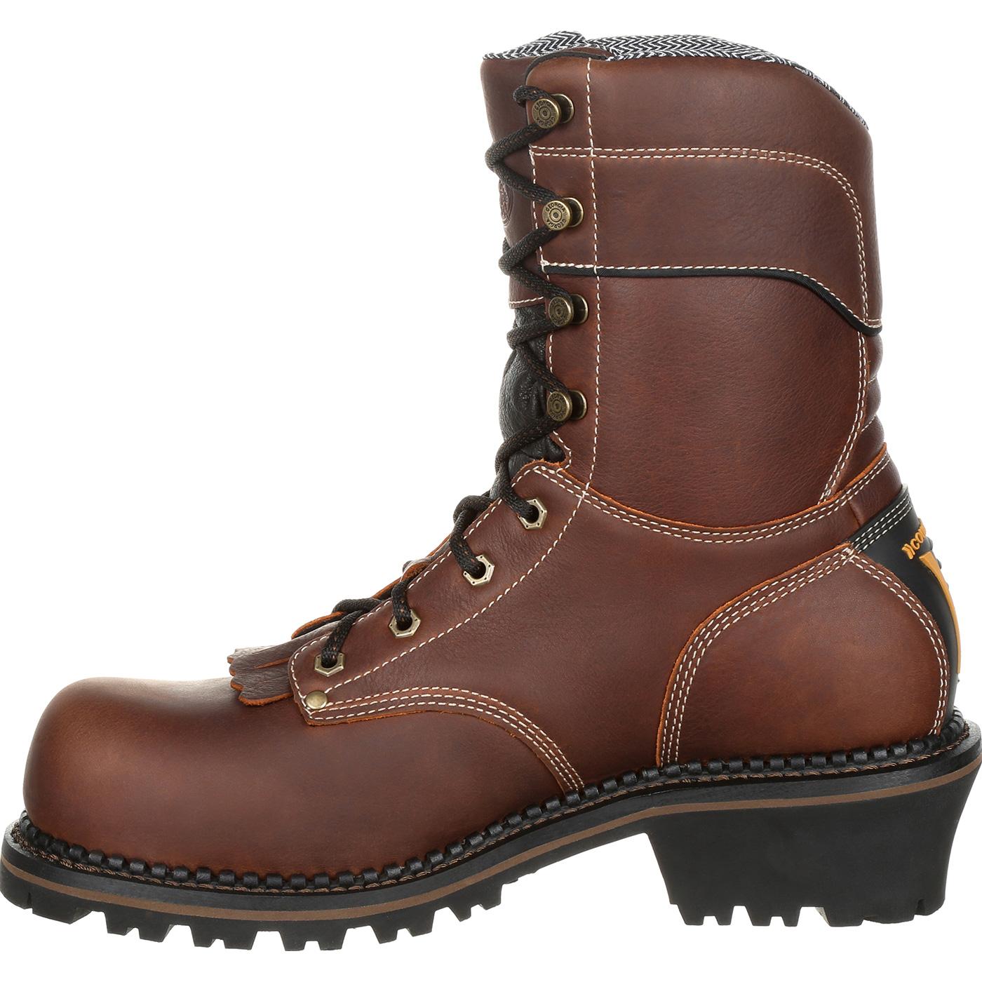 georgia boot amp lt logger low heel waterproof work boot