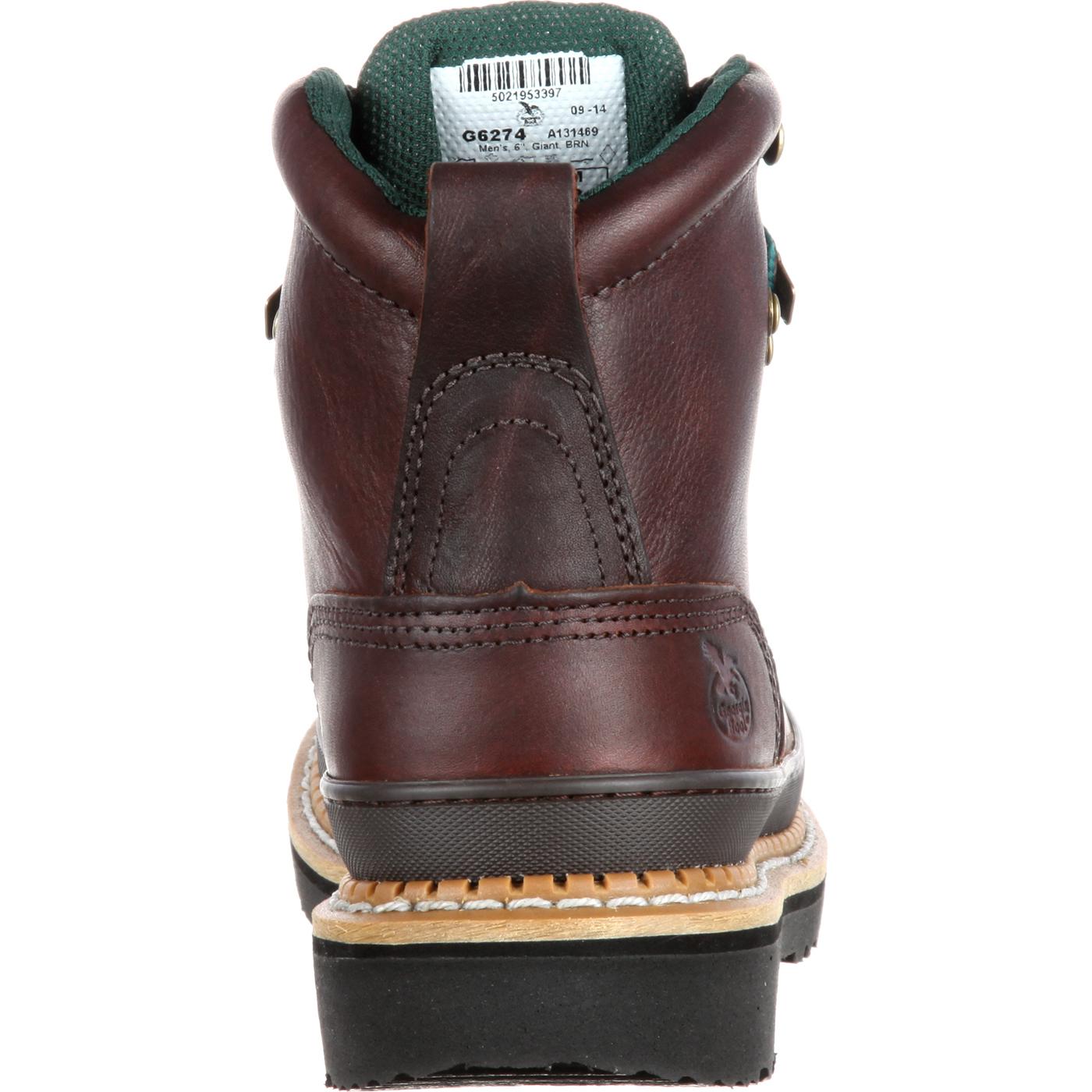 Georgia Boot - Men's 6" Brown Leather Work Boot, #G6274
