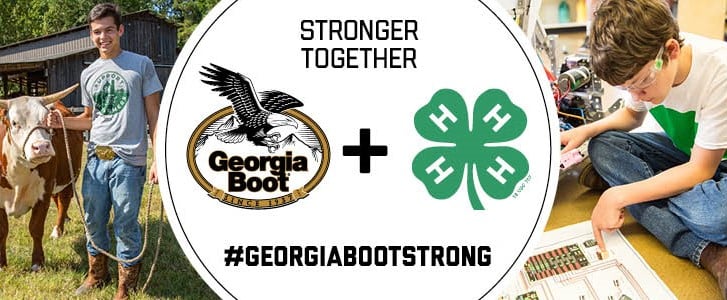 Stronger Together, Georgia Boot & 4-H, #GeorgiaBootStrong