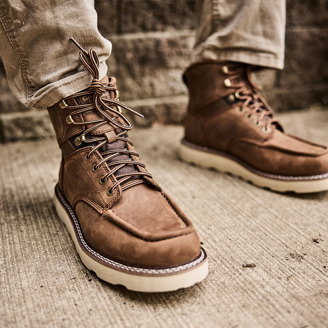 Men's casual moc toe boots new arrivals
